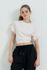 Cielcoco CLWT8115 Sorona Damen-Kurzarm-Workout-Top mit Rückenschlitz, lockere Passform, Activewear Kreiderosa Hergestellt in Korea